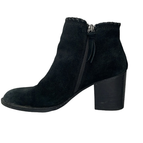 Sofft Boots Women's 10 Black Leather Ankle Booties Zip Round Toe - Picture 8 of 16